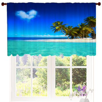 Art Beautifu Seaside View Background Custom Size Valance