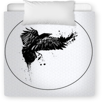 Art Raven Gothic Bird Wing Toddler Duvet