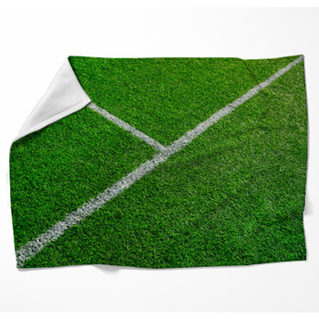 Artificial Football Field Detail Woven Throw Blanket