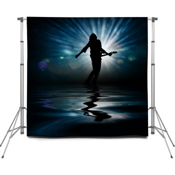 Artiste Musicien Lumière Reflet Custom Size Backdrop
