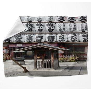 Asakusa District In Tokyo, Japan Woven Throw Blanket