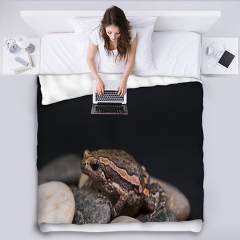 Asian Painted Frog Kaloula Pulchra Fleece Blanket