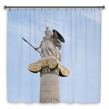 Athena, Ancient Greeks' Goddess Of Heroic  Shower Curtain