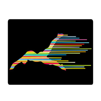 Athlete Man Swimmer Jumping Vector Background Bath Mat