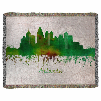 Atlanta Georgia Skyline Woven Throw Blanket