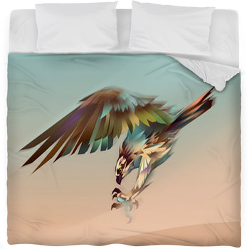 Attack Osprey Dive Hawk Fleece Bed Blanket