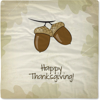 Autumn Card With Acorns And Oak Leaves, Baby Blanket