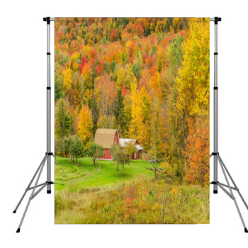 Autumn Landscape In Vermont Pole Pocket Backdrop