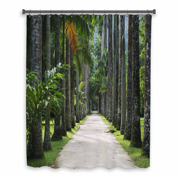 Avenue Of Royal Palms Botanic  Custom Size Shower Curtain