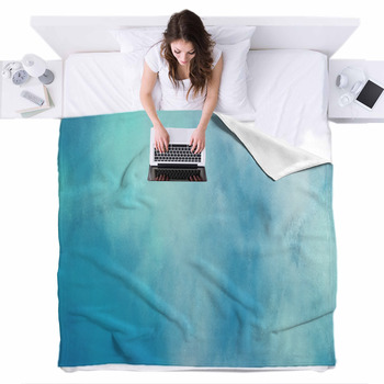 Awesome Vintage Abstract Painted Fleece Bed Blanket