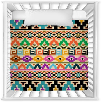 Aztec Background Baby Crib Comforter