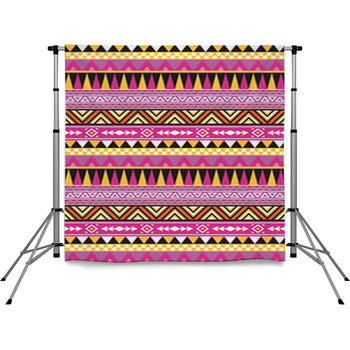 Aztec Seamless Pattern 1 Pole Pocket Backdrop