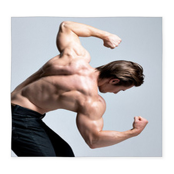 Back View Of Handsome Man With Custom Size Floor Mat