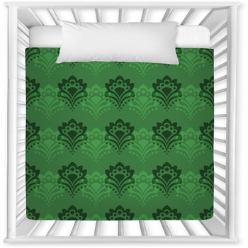 emerald green crib sheet