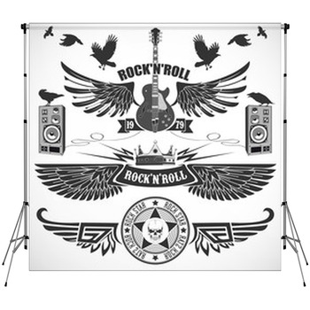 Background Music Rock Entertainment Fleece Backdrop