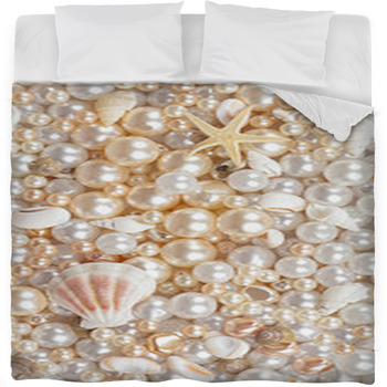 Background Of Pearls Fleece Bed Blanket