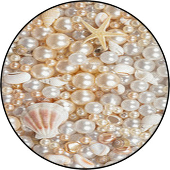 Background Of Pearls Round Rug