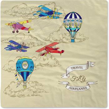 Background With Airplanes And Hot Air Baby Blanket