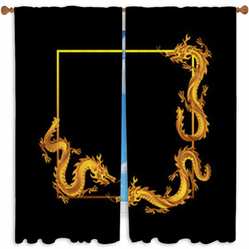 Background With Chinese Custom Size Window Curtain