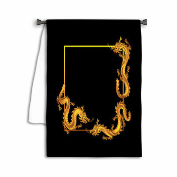 Background With Chinese Dragons Towel