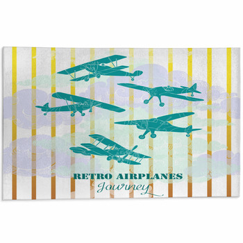 Background With Colored Airplanes Area Rug