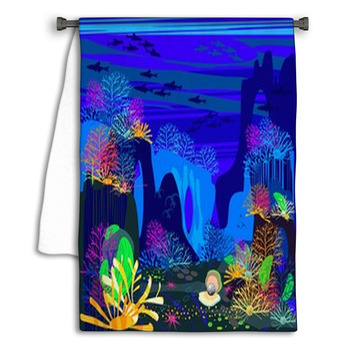 Background With The Underwater Scenery Towel