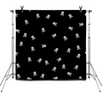 Background With White Skulls On Back Fleece Backdrop