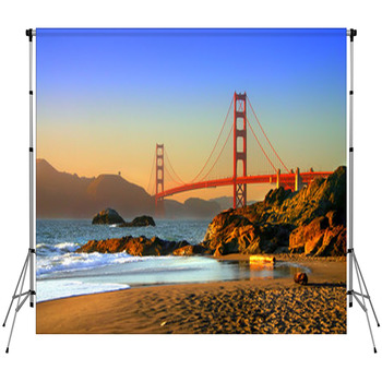Baker Beach, San Francisco Fleece Backdrop