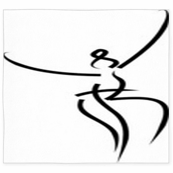 Ballet Dancer Illustration Custom Size Floor Mat