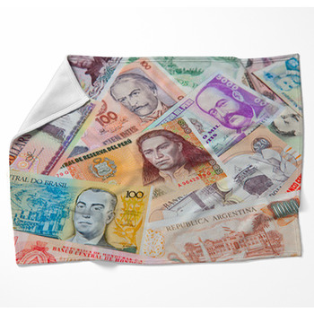 Banknotes Woven Throw Blanket