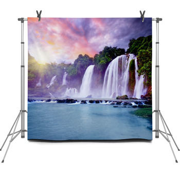Banyue Waterfall Fleece Backdrop