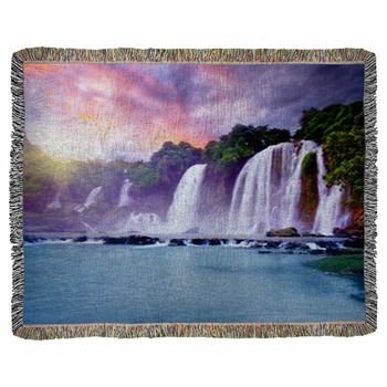 Banyue Waterfall Woven Throw Blanket