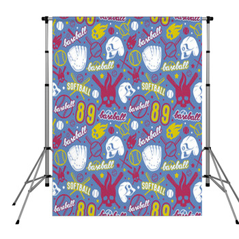 Baseball And Softball Seamless Pole Pocket Backdrop