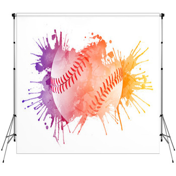 Baseball Ball Custom Size Backdrop