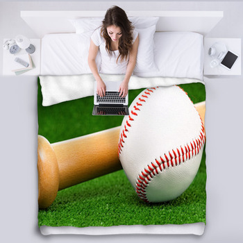 Baseball Ball Fleece Blanket