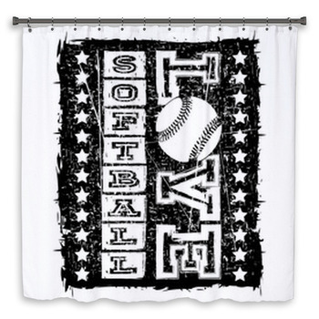Baseball Custom Size Shower Curtain