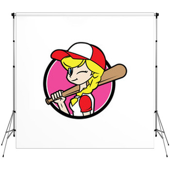 Baseball Girl Custom Size Backdrop
