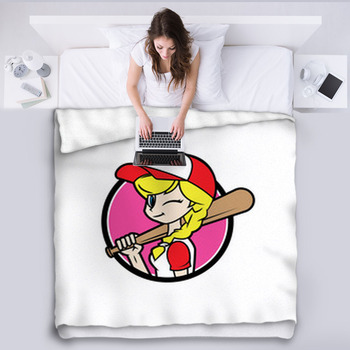 Baseball Girl Fleece Blanket