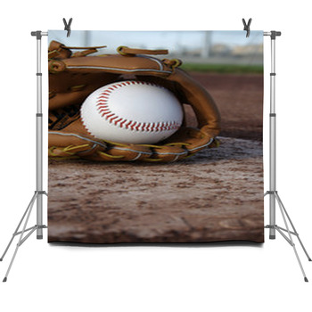 Baseball & Glove Fleece Backdrop