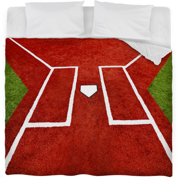 Baseball Home Plate Batter Boxes Fleece Bed Blanket