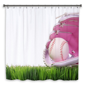 Softball Shower Curtains Bath Mats Towels Personalize