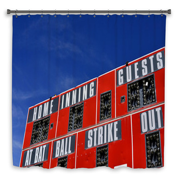 Baseball Scoreboard Custom Size Shower Curtain