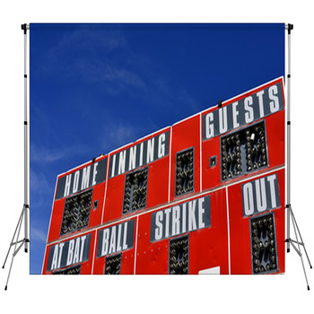 Baseball Scoreboard Fleece Backdrop