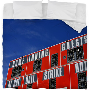 Baseball Scoreboard Fleece Bed Blanket