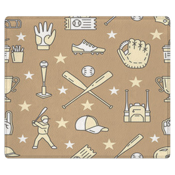 Baseball Softball Sport Game Vector Seamless Bath Mat