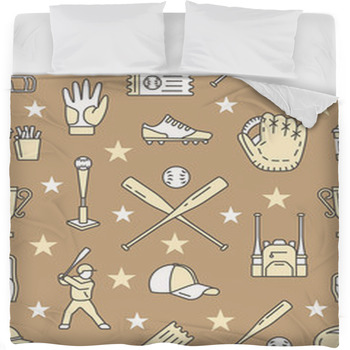 Baseball Softball Sport Game Vector Fleece Bed Blanket