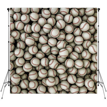 Baseballs Background Custom Size Backdrop