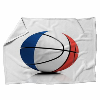 Basketball Ball Flag Of France Isolated Fleece Blanket