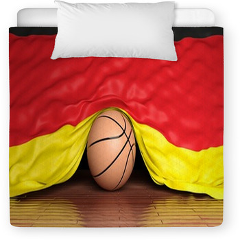 Basketball Ball With Flag Of Germany On Toddler Duvet