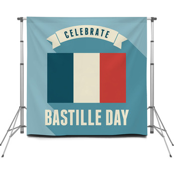 Bastille Day Card Design Custom Size Backdrop